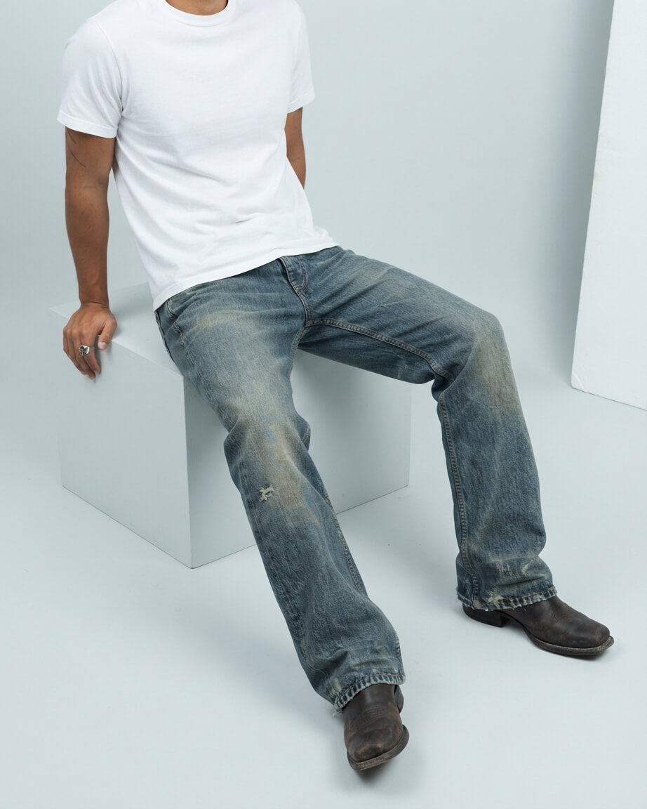 Cowboy Jean — 100% Cotton Denim | Loose Straight Leg, Raw Hem