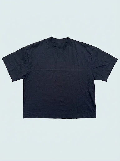 Black Boxy T-Shirt — 100% Cotton | Crop Fit