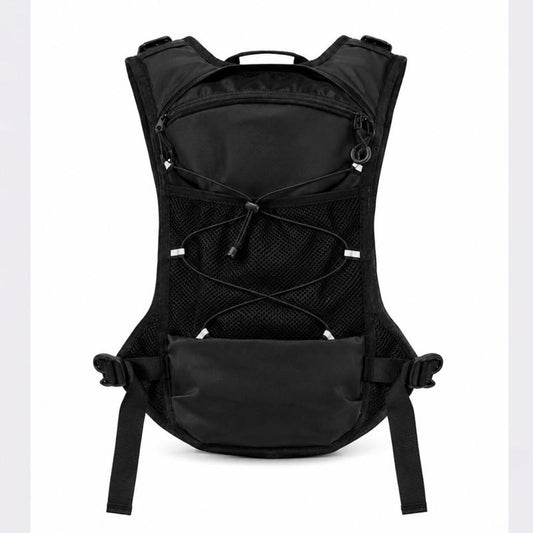 Back of the Hybrid Chest Rig showing the bungee-laced mesh pocket